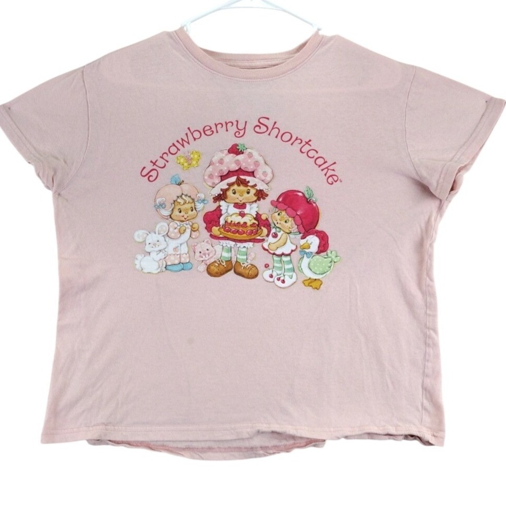 Strawberry Shortcake T Shirt‎ Pink Graphic Tee Women's Size Medium M